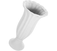 Housoutil Vaso Commemorativo per Cimitero in Ceramica Bianca Robusto e Stabile Portafiori da Esterno per Tombe Decorazione Funeraria Resistente per Prati e Aree Verdi Vaso Funerario da