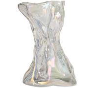 Housoutil Vaso di Vetro Astratto Colorato Vaso Floreale Moderno per Composizioni Fiori Freschi o Secchi Decorazione da Interno per Soggiorno Cucina e Ufficio 1 Pezzo