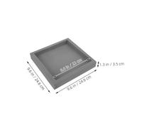 Housoutil Vassoio Quadrato per Fioriere Plastica con Base Antiscivolo Sottovaso per Piante da e Contenitore per Resistente e Facile da Grigio