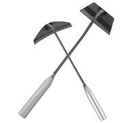 Housoutil Zappe Manuali in Acciaio Resistente Set 2 Pezzi Zappe da Aratura Leggere e Portatili per Diserbo e Coltivazione Attrezzi da Giardino per Agricoltura e Bonifica Terreni