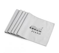 Housse Piano 88 Touches Protection Clavier Extensible Gris Couverture Antipoussière Universale Tissu Doux Simple Couche Bordure Verrouillée pour Piano Numérique Électrique Entretien Facile Lavable