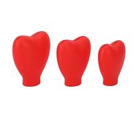 Housses Protègebrosses Maquillage, Silicone Réutilisables Poussière Voyage Maison Filles 3 Pièces (Red)