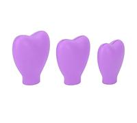 Housses Protègebrosses Maquillage, Silicone Réutilisables Poussière Voyage Maison Filles 3 Pièces (Violet)