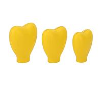 Housses Protègebrosses Maquillage, Silicone Réutilisables Poussière Voyage Maison Filles 3 Pièces (Yellow)