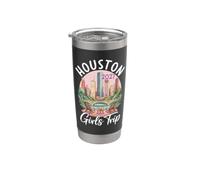 Houston 2027 Viaggio ragazze Texas Vacanza Bicchiere termico in acciaio inox doppia parete