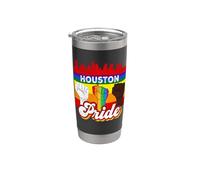 Houston Pride Rainbow Gay Pride Flag Funny LGBT Bicchiere termico in acciaio inox doppia parete