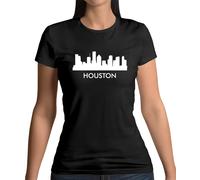 Houston Silhouette Donna T-Shirt - Skyline - Vista - Texas - Spazio Centro -
