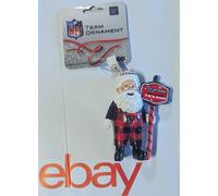Houston Texans Albero di Natale Vacanza Ornamento - Santa Plaid Salopette -