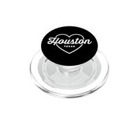 Houston Texas Love Heart Retro Script Travel America Dark PopSockets PopGrip per MagSafe