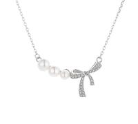 Housunzi Collana Perle D'acqua Dolce In Argento Sterling S925 Collane Con Clavicola Fiocco Perle Catena Girocollo In Argento Da Donna Accessori Gioielleria Personalizzati Regali Per Mamme E Amiche