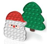 HOUT® 2 pezzi di Natale Pop Fidget Toy - Christmas Figetttoys Autismo ha bisogno di giocattoli antistress - Bubble Popit Anti Stress Toy sotto i 10 Euro