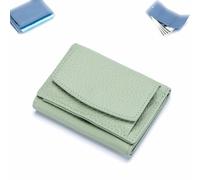 Houtangduty Mini Wallet,2025 New Leather Rfid Blocking Card,Holder Organizer Pocket Mini Wallet Folding,Compact Trifold Mini Pocket Wallet,with Cash Slot and Card,for Daily or Travel (Green)