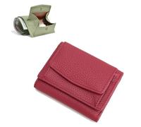 Houtangduty Mini Wallet, Folding Mini Wallet, Houtndguter Genuine Leather RFID Blocking Card Holder Organizer Pocket, for Woman (#18)