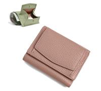 Houtangduty Mini Wallet, Folding Mini Wallet, Houtndguter Genuine Leather RFID Blocking Card Holder Organizer Pocket, for Woman (#16)