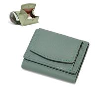 Houtangduty Mini Wallet, Folding Mini Wallet, Houtndguter Genuine Leather RFID Blocking Card Holder Organizer Pocket, for Woman (#7)