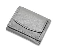 Houtangduty Mini Wallet, Genuine Leather RFID Blocking Card Holder Organizer Pocket Mini Wallet, with Coin Pouch (Gray,One Size)