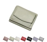 Houtangduty Mini Wallet, Houtndguter Rfid Wallet, Foldable Slim Compact Card Holder Organizer Pocket with Coin Pouch (Green)