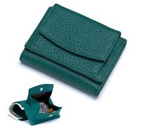 Houtangduty Mini Wallet, Houtndguter RFID Wallet, New Leather Rfid Blocking Card Holder Organizer Pocket Mini (Green)