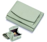 Houtangduty Mini Wallet, Houtndguter RFID Wallet, New Leather Rfid Blocking Card Holder Organizer Pocket Mini (Light Green)