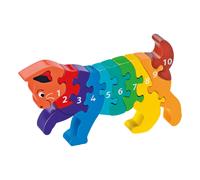 Houten puzzle Kat - Leeren tellen 1-10
