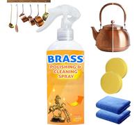 HOUXIANDOU Spray Lucidante E Detergente Istantaneo per Ottone, Rimuovi-ossidazione Istantanea per Ottone E Rame, Detergente E Lucidante per Ottone (1 flacone)