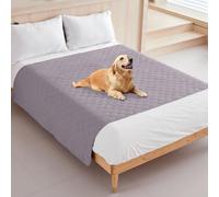 HouYa-Tec 200 * 130CM Tappeti Lavabili per Cani,Copridivano & Copriletto Impermeabile per Cani, Tappetini Assorbenti per Cani, Tappetino per Addestramento del Cane (grigio chiaro, L)