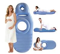 HOVCEH Cuscino Gravidanza per Dormire, Gonfiabile Cuscino Premaman per Dormire, Pregnancy Pillow del PVC di Ispessimento Floccato for Chi Dorme Prono E Su Un Fianco (Blu)