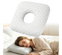 HOVCEH Cuscino per piercing all'orecchio, cuscino con foro per orecchio, cuscino regolabile con foro per CNH e dolore all'orecchio, per chi dorme sul fianco, evita il dolore all'orecchio dalla