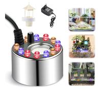 HOVCEH Macchina Fumo Halloween, Nebulizzatore ad Ultrasuoni con 12 LED Luci Colorate, Macchina del Fumo Mini per Laghetto, Acquario, Giardino, Decorazione per Halloween