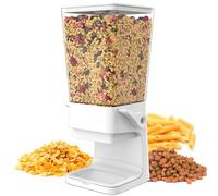 Hovea - Dispenser Cereali e Cibo - Capacità 5L - Distributore di Muesli, Pasta - Dispenser Alimentare Cibo Cani e Gatti - Cucina, Colazione - Bianco - CR500