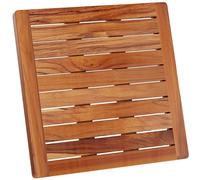 Hovea - Pedana Doccia in Legno 50 x 50 cm - Legno di Teak - Resistente all'Umidità, Antimuffa e Antiscivolo - Tappeto da Bagno Quadrato - Interno & Esterno - Tappetino Doccia - CB5050
