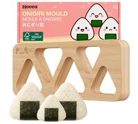 Hovea - Stampo per Onigiri in Legno - Formato Mini e Tradizionale - Stampi Pressa Triangoli Riso Giapponese - Omusubi Giapponesi - Forma Sushi - Bambù - ONG005
