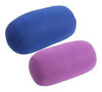 HoveeLuty 2 Cuscini in microsfere, 11, 8 x 6, 3 Pollici, Cuscini cilindrici Morbidi a Sacco, tubolari per Supporto Testa, Collo e Schiena (Viola + Blu), Cuscino a Rullo per Il Collo