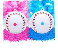 HoveeLuty 2 pezzi di baseball per rivelare il genere con polvere, baseball per rivelare il genere da 3 pollici, decorazioni per a prova di fuoriuscita per la sorpresa sulla festa di rive