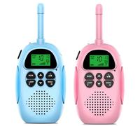 HoveeLuty 2 Pezzi Walkie Talkie per Bambini, Walkie Talkie Portatili Ricaricabili con Torcia a LED per Giochi da Campeggio all'aperto e Giocattoli di Natale per Compleanni per Bambini T