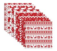 HoveeLuty 24 Fogli di Carta per Scrapbooking Natalizio 12x12 Carta per Scrapbooking con Motivo a Tema Natalizio Rosso per Album Fai da Te, diari, creazione di Biglietti, Blocco di per, c