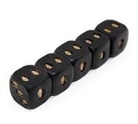HoveeLuty 5 Pezzi di Dadi con Teschio Nero, Teschio Sorridente, Dadi da Poker Deluxe con Diavolo, Torre di da Gioco Gotica con da Gioco della Morte, poliedrici