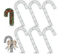 HoveeLuty 6 cornici di filo per corone da 30 cm a forma di bastone di caramello, per artigianato fai da te, Natale, matrimoni, feste, forniture per realizzare corone, cornici per