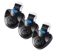 HoveeLuty Allarme di morso di Pesca da 3 Pezzi, Allarme di Pesca elettronico a Clip a LED, Accessori girevoli con Luce e Suono per Gli Appassionati, allarmi per Attrezzi da Esterno, per canne