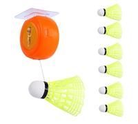 HoveeLuty Allenatore di Rimbalzo per Badminton, 6 Pezzi Kit di Allenamento con Palla da Badminton Luminosa per Auto-Esercizio, Corde Elastiche per Bambini, Allenatore di Rimbalzo per per Adulti