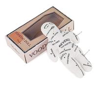 HoveeLuty Bambole Voodoo 8, 5x5, 1'' in poliestere bianco e cotone, bambola spaventosa con stampe inquietanti, bambola inquietante, horror negativa per la liberazione emotiva, horror