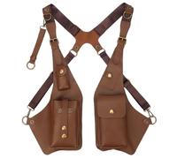 HoveeLuty Borsa a Tracolla Regolabile antifurto in PU con Doppia Tracolla, Multitasche, in Pelle Nera, per Uomo e Donna, Borsa a Marrone Pelle, Portafogli antifurto per Uomo