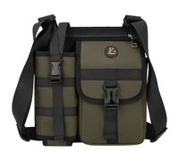 HoveeLuty Borsa con Tasca per Bottiglia d'Acqua, Borsa a Tracolla Impermeabile con portaborraccia, da Allenamento di capacità per Escursionismo, Campeggio, Pesca, a Tracolla Verde milita