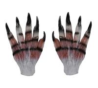 HoveeLuty Costume Cosplay di Mostro del Diavolo Adulto Guanti in Lattice Maschera di Mostro Spaventoso Set di Guanti Guanti a di Halloween Guanti Gialli da Uomo Vestito in Lattice Mano di Mostro