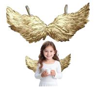 HoveeLuty Costume da d'Angelo Dorate con Piume Dorate e Elastici per Bambini, Accessori per la Fotografia, d'Angelo, 'Oro con Piume