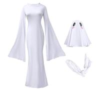 HoveeLuty Costumi di Halloween per Donne Adulte, Costume da Fantasma a Figura Intera con Copricapo E Cinghie, Decorazioni Fantasma per Feste di Halloween, Cosplay, Costume da Extra Large per Donne