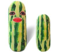 HoveeLuty Divertente cuscino con sottaceti - Cuscini di peluche verdi da 31 pollici per divano, esilaranti decorazioni di cetrioli per soggiorno e regali