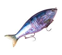 HoveeLuty Esche scorrevoli, Esche scorrevoli snodate per spigole, da Pesca realistiche Multi-segmento per trote, Alose, spigole, Musky, da Pesca Blu, per, scorrev