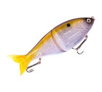 HoveeLuty Esche scorrevoli, Esche scorrevoli snodate per spigole, da Pesca realistiche Multi-segmento per trote, Alose, spigole, Musky, da Pesca Giallo Chiaro per
