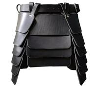 HoveeLuty Gonna vichinga Medievale in Pelle PU Armatura in Vita Cintura Larga Armatura per la Coscia Gonna da Cavaliere Mercenario con Cintura Costume Gotico retrò Medievale per Feste Cosplay